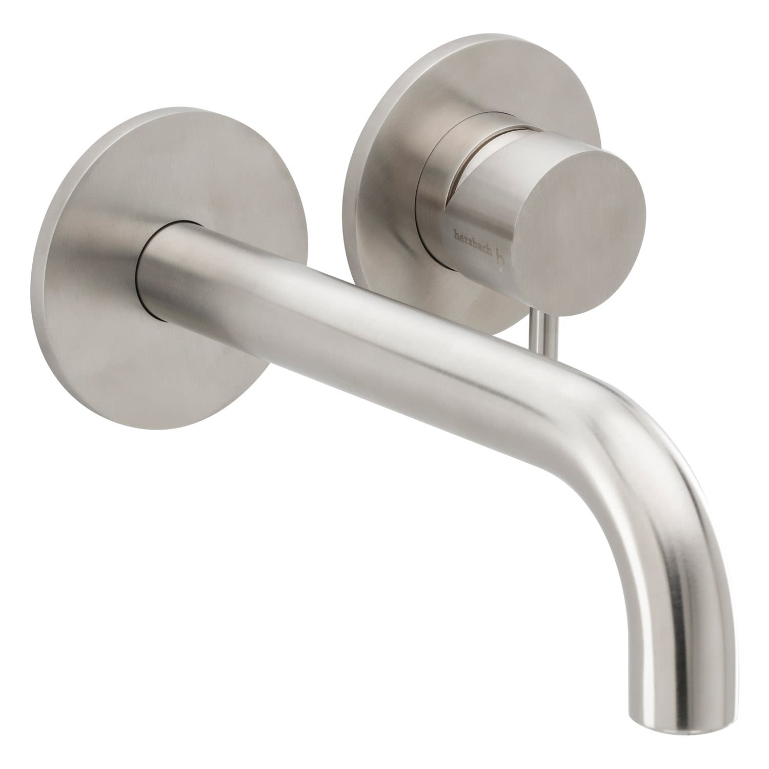 Herzbach DEEP IX Waschtisch-Unterputzbatterie Farbset, Ausladung 21 cm, Badarmaturen, edelstahl matt gebürstet 28.203754.1.09