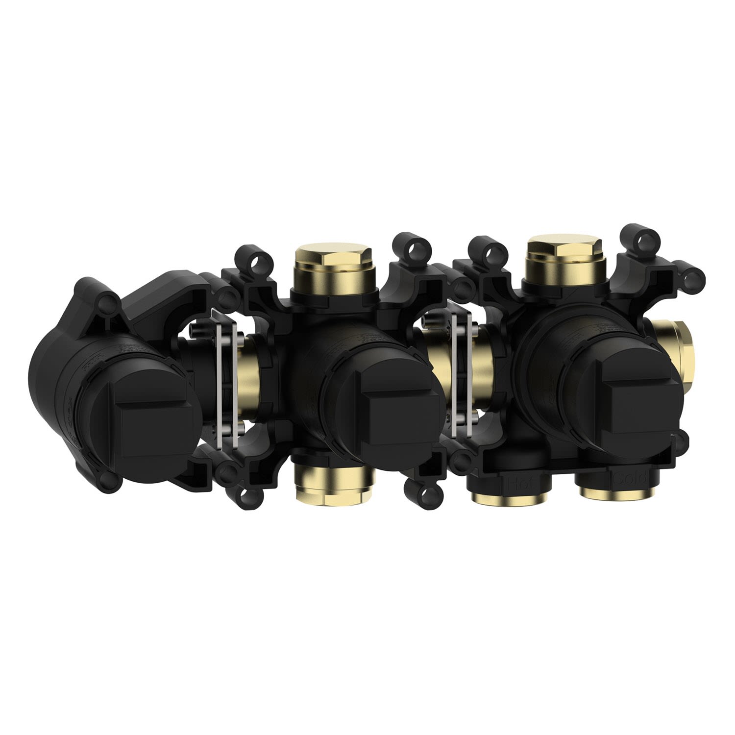 Herzbach MODUL7 PUSH Thermostat Einbaukörper für 1 Verbraucher, Badarmaturen, 70.710003.1.09