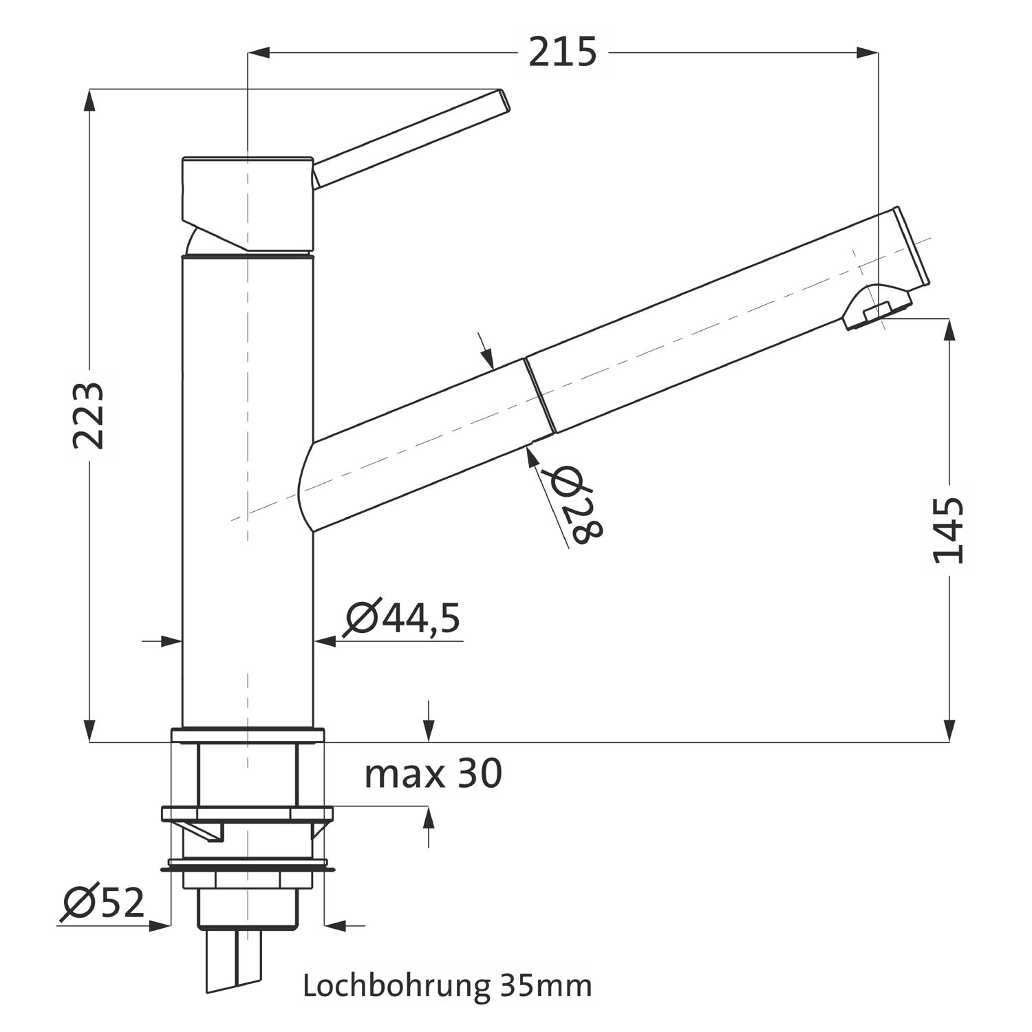 Herzbach Design iX mélangeur de cuisine 17136000109 acier inoxydable, saillie 21,5 cm, avec douchette extensible 2