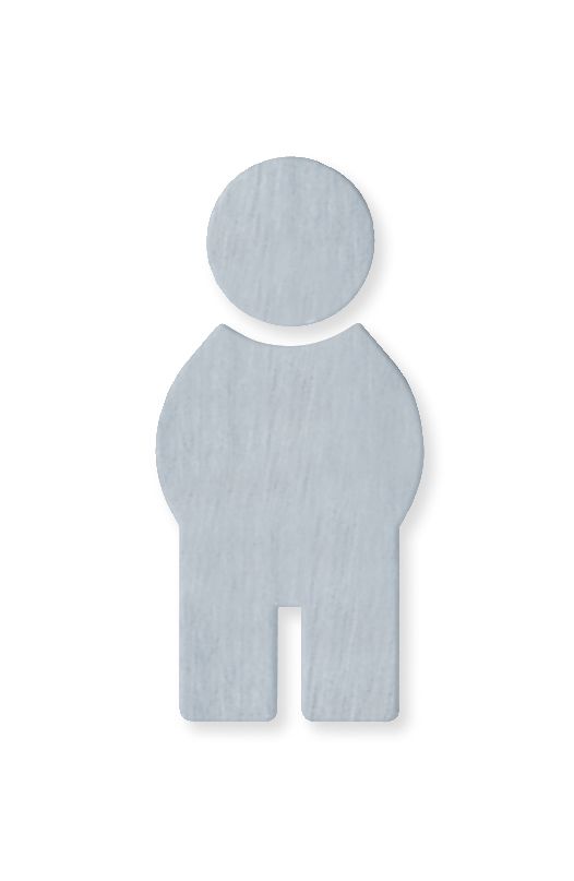 HEWI Serie 805 Classic Symbol Mann 710XA.150.1, Hinweisschilder & Toilettenschilder, matt geschliffen