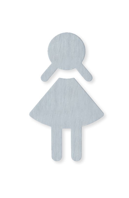 HEWI Serie 805 Classic Symbol Frau 710XA.150.2, Hinweisschilder & Toilettenschilder, matt geschliffen