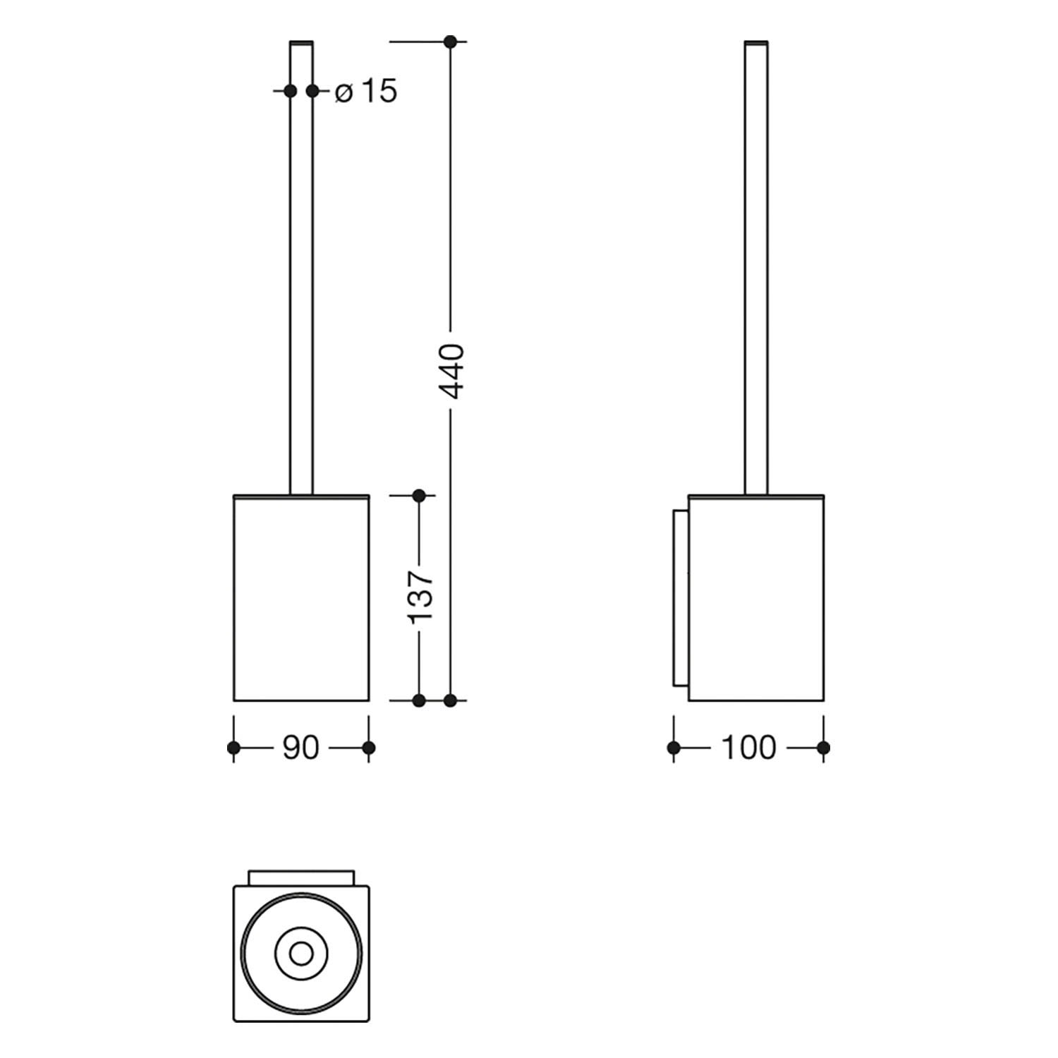 Hewi System 900 Q garniture de toilette 900Q20.00160DX revêtement par poudre blanc mat profond, en acier inoxydable, 90x440x100mm 2
