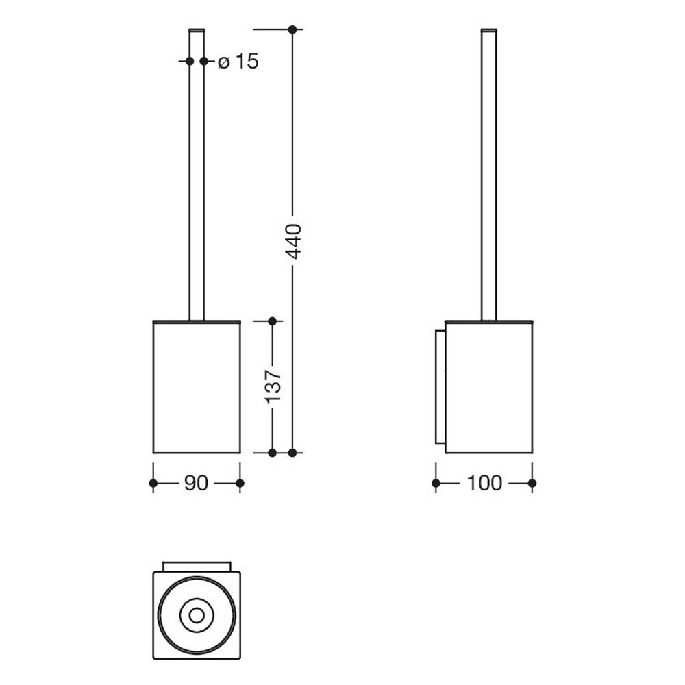 HEWI System 900 Q WC-Bürstengarnitur 3