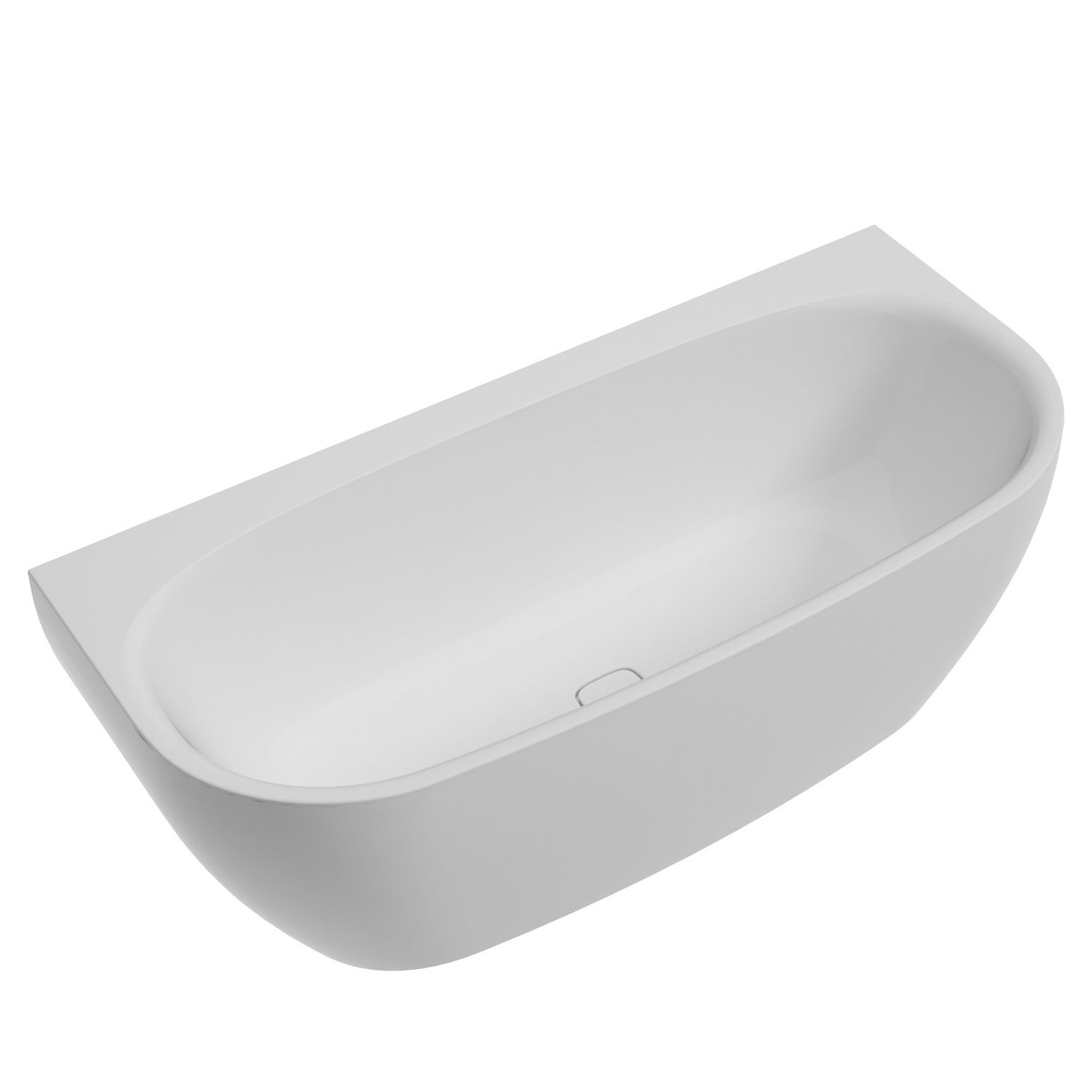 Hoesch iSensi Monoblock Vorwandwanne 180 x 80 cm mit Überlaufbefüllung in weiß 3887.010, Badewannen, weiß