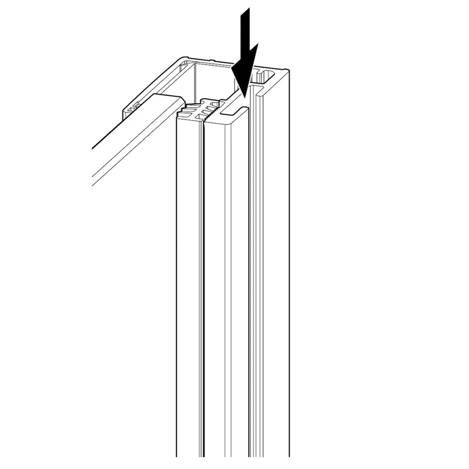 HÜPPE Select+ Kit für 8 mm Glas, Höhe 197 cm, Duschkabinen, silber hochglanz SL3103069
