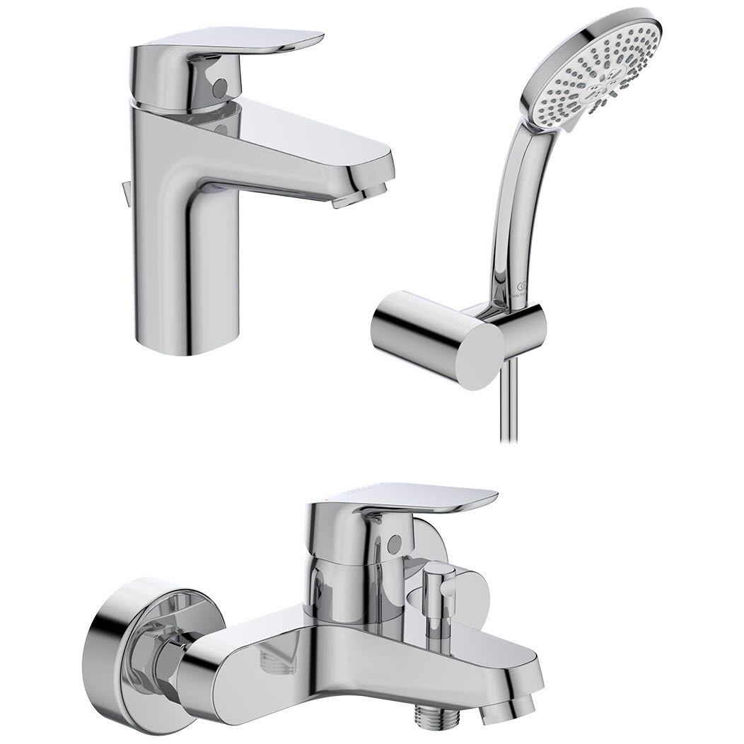 Ideal Standard CeraFlex Armaturen-Paket BD013AA, Badarmaturen, chrom