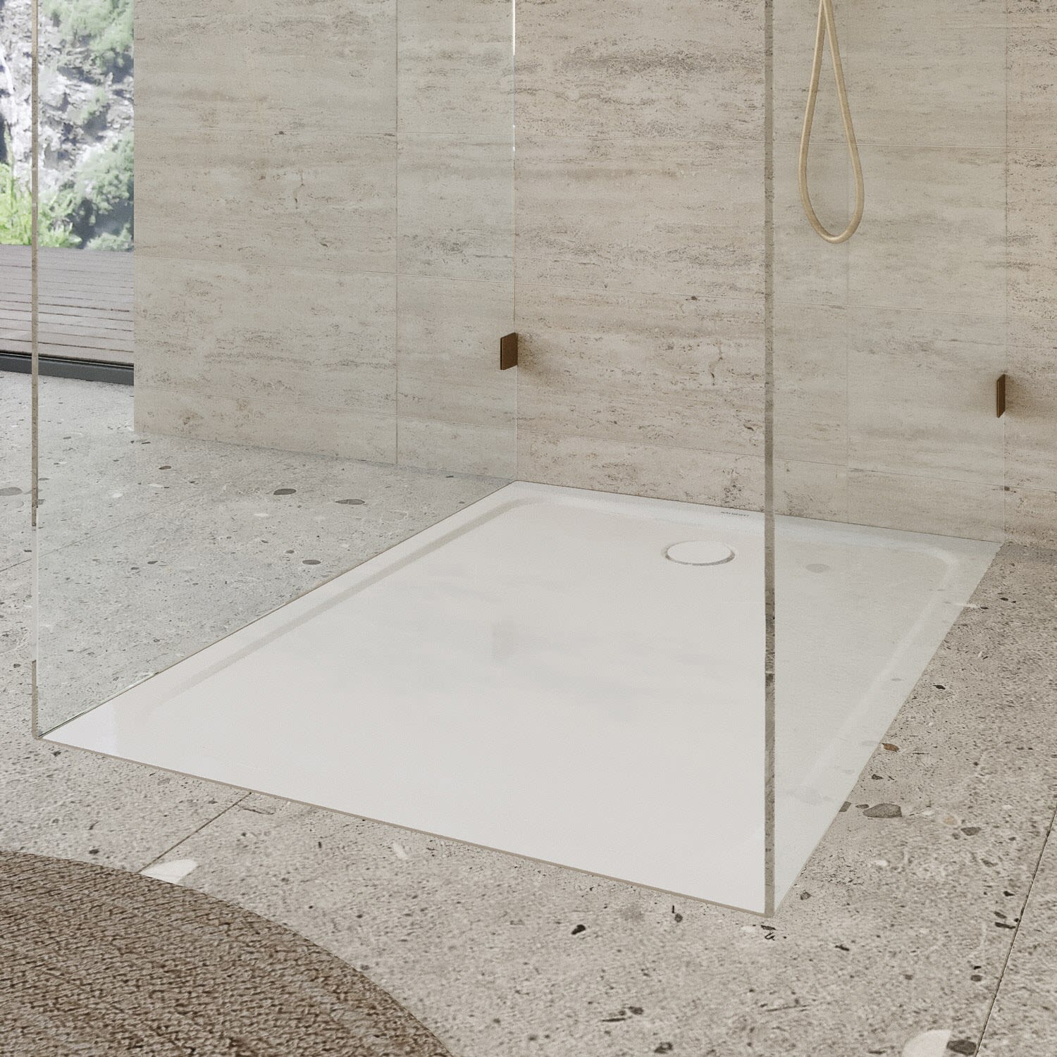 Kaldewei CAYONOPLAN 2227-1 Duschwanne 100 x 120 cm, mit Invisible Grip, Duschwannen, alpinweiß 375700011001