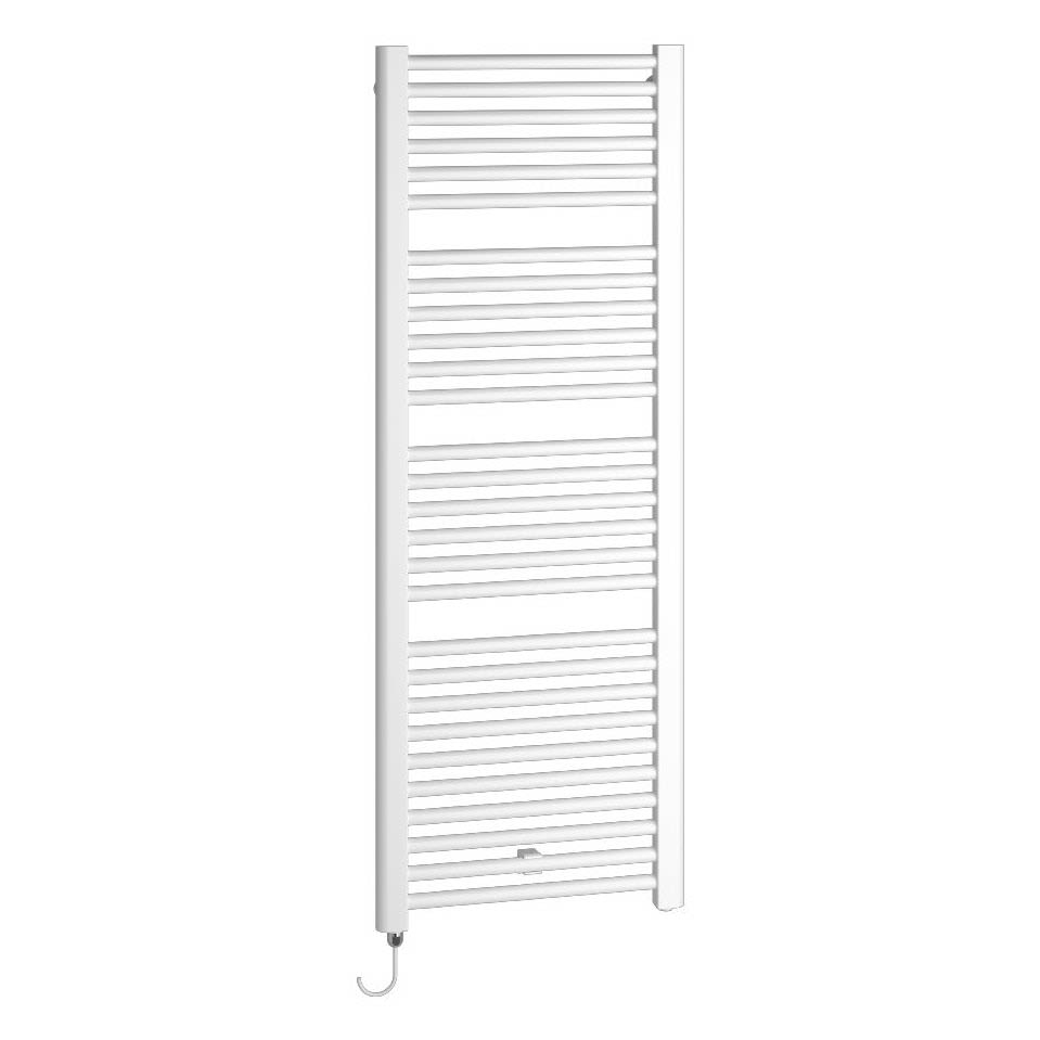 Kermi Basic R-E gebogen Badheizkörper 45 x 5,1 x 117,2 cm, mit Elektro-Set WRS links