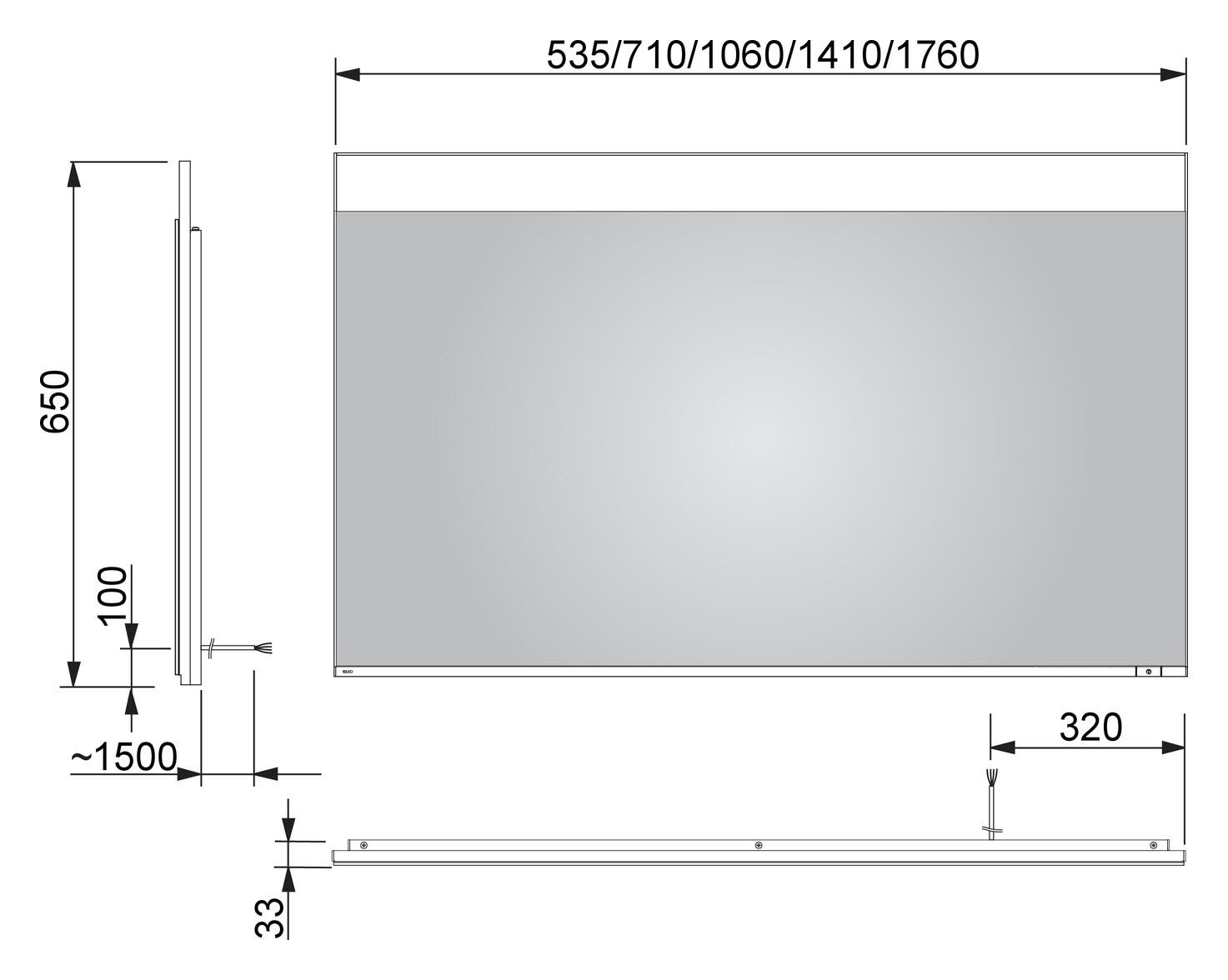 Keuco Edition 400 miroir lumineux 11596172501 1410x650x33mm, éclairage LED et chauffage de miroir 4