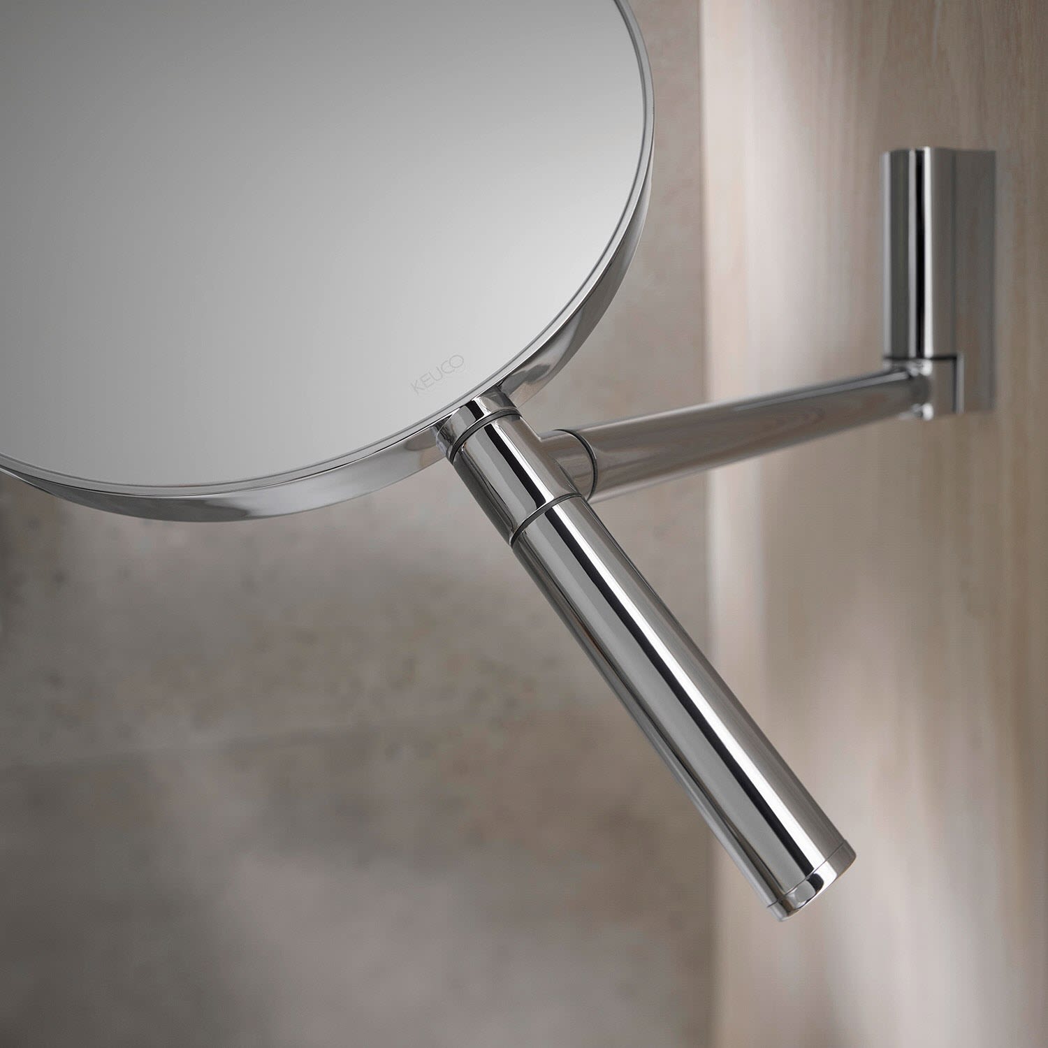 Miroir cosmétique Keuco Plan 17649010002, grossissement x5, Ø 193 mm, sans éclairage, chromé 4