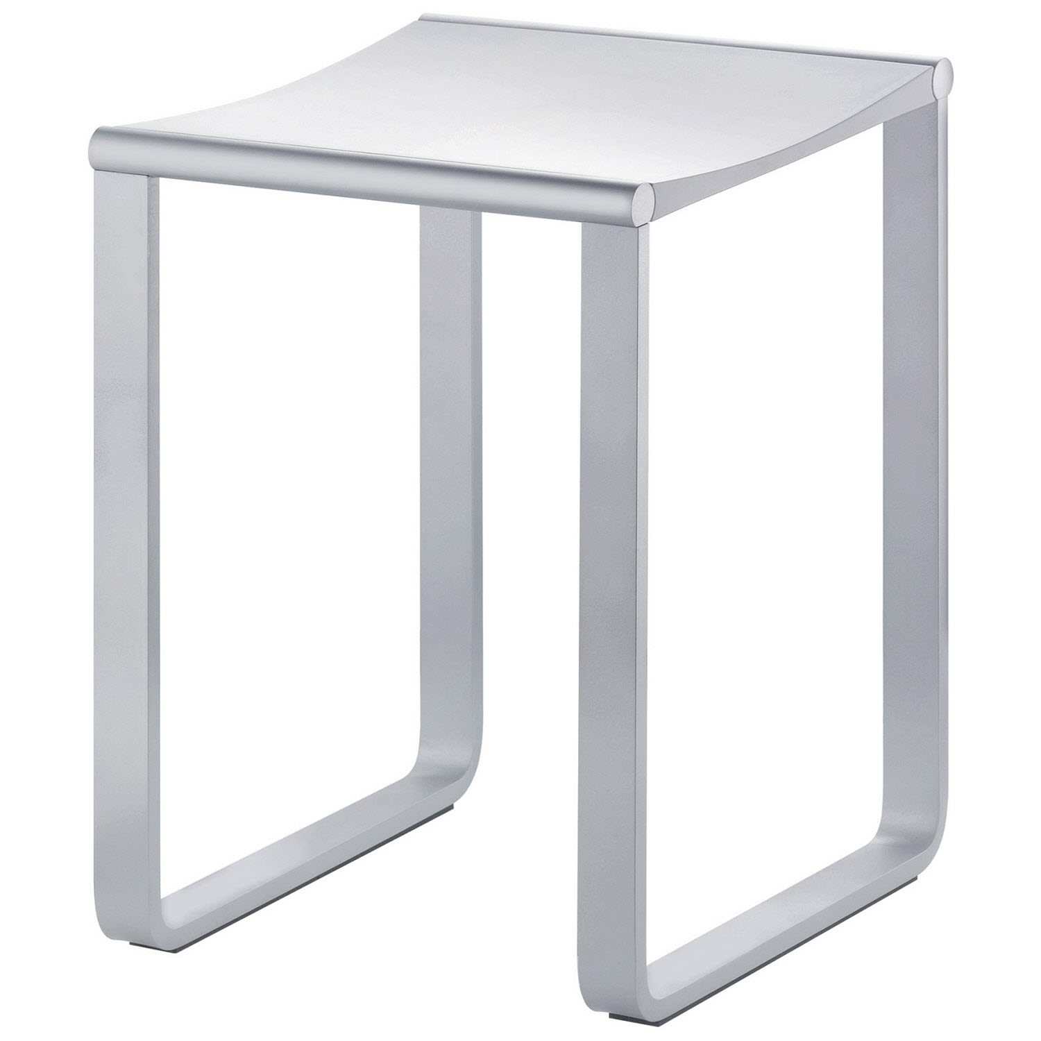 Keuco Plan Hocker 14982010037, Accessoires, aluminium silber eloxiert/lichtgrau 14982170038