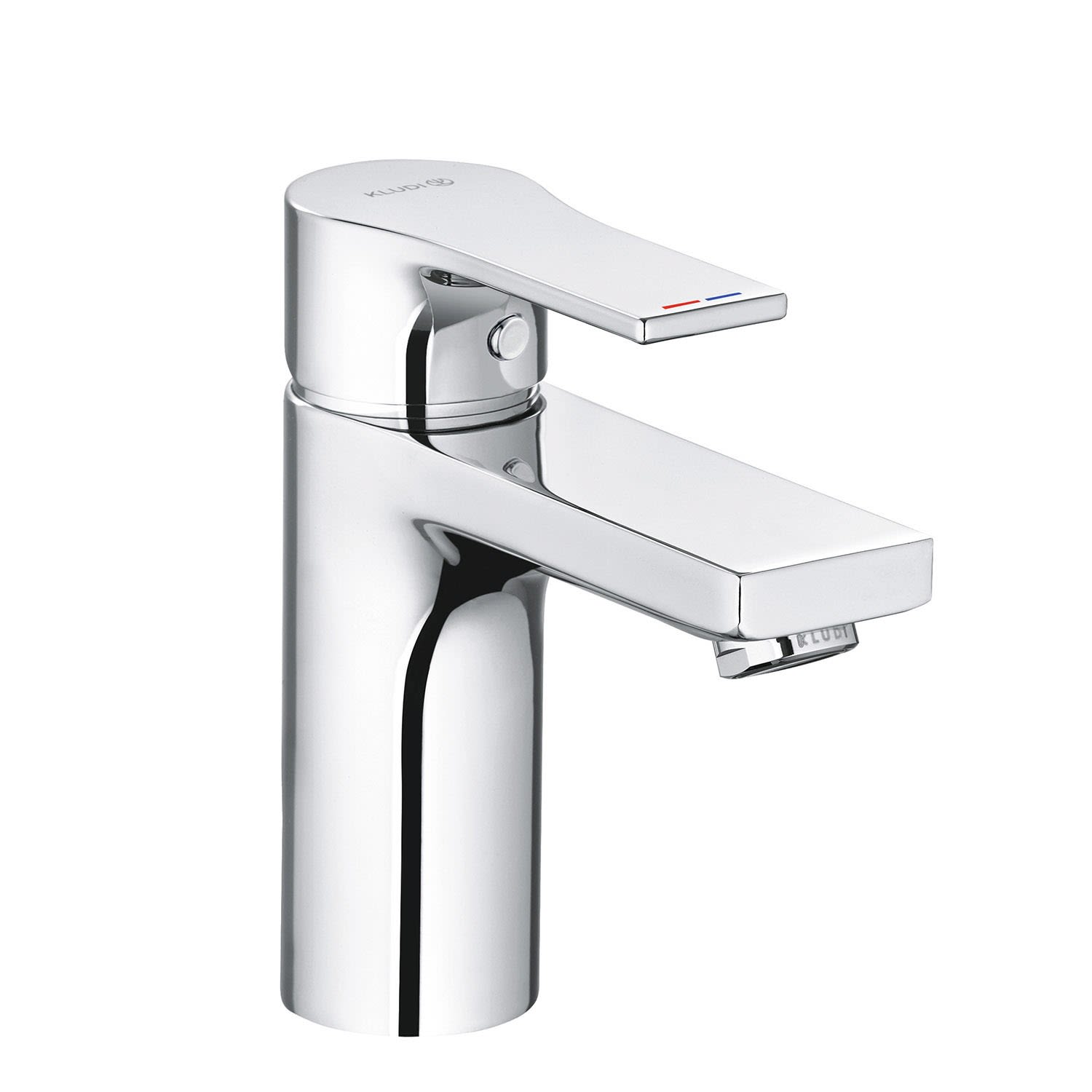Kludi ZENTA SL Waschtisch-Einhandmischer 10 cm mit Push Open Ablaufventil, Badarmaturen, 482980565, chrom - chrom