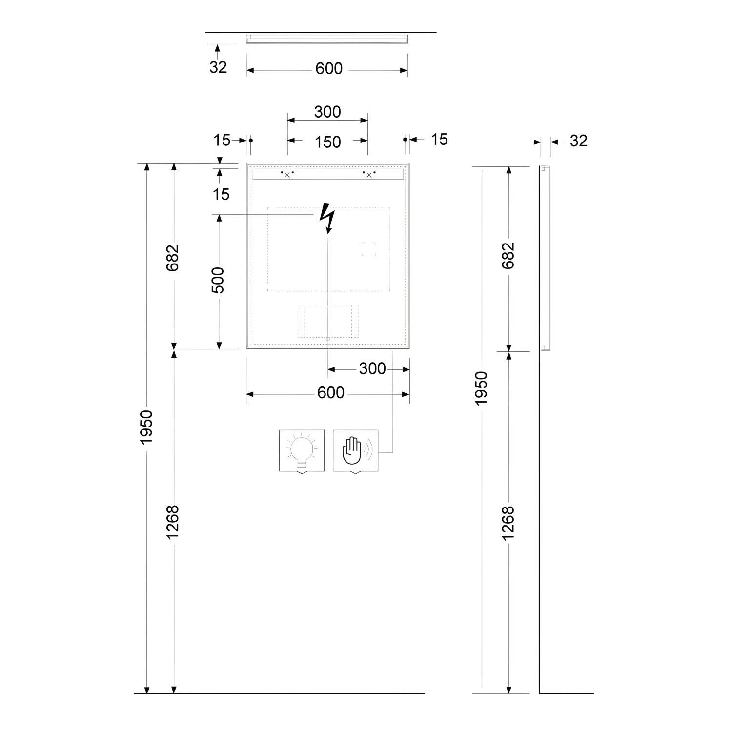 Kludi LUMA LED Mirror 60 x 68.2 cm 2