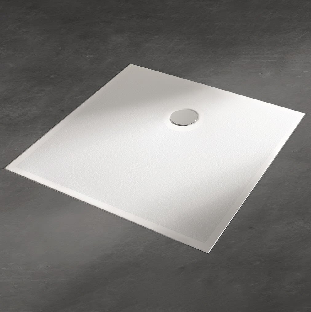 Kronenbach Cube Mineralguss-Duschwanne 90 x 90 cm mit Antislip, Duschwannen, wei&szlig; KBMD9090AS