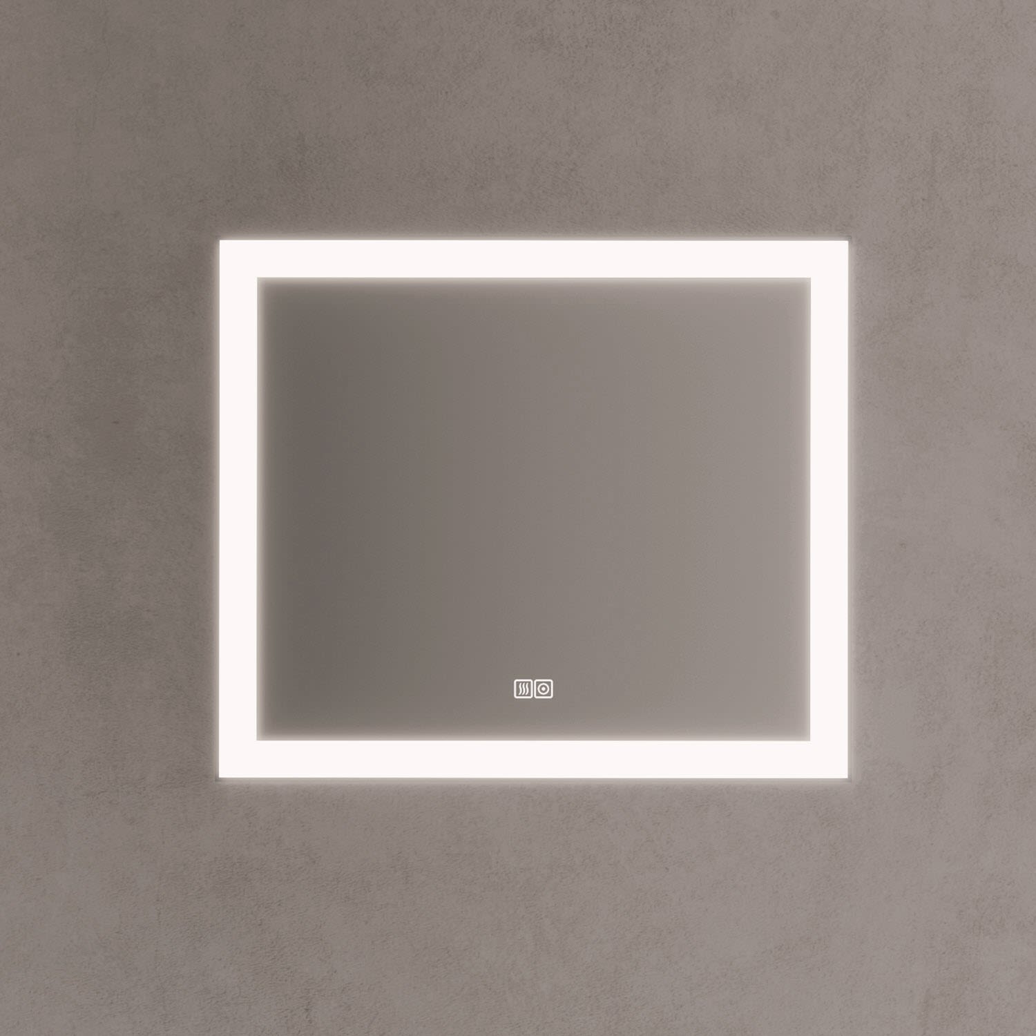 Kronenbach Day Badspiegel 70 x 60 cm mit dimmbarer LED-Beleuchtung und Antibeschlag