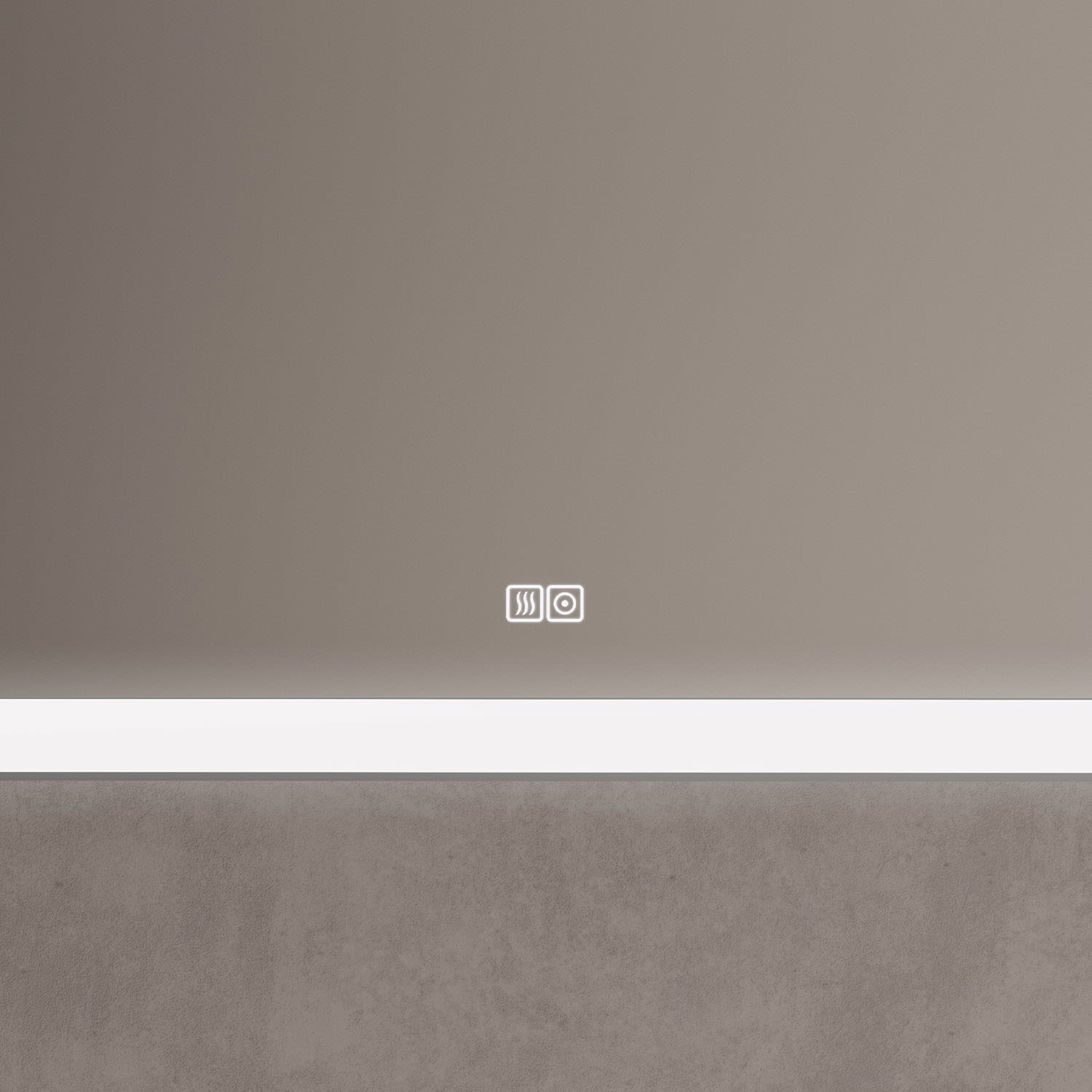 Kronenbach Day Badspiegel 70 x 60 cm mit dimmbarer LED-Beleuchtung und Antibeschlag 2