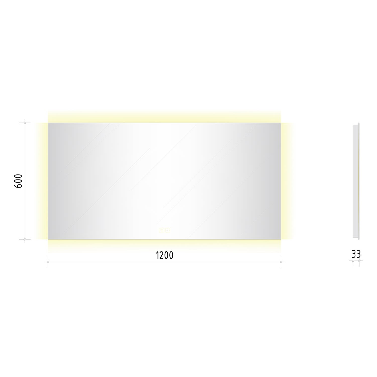 Kronenbach Night Badspiegel 120 x 60 cm mit dimmbarer LED-Beleuchtung 4