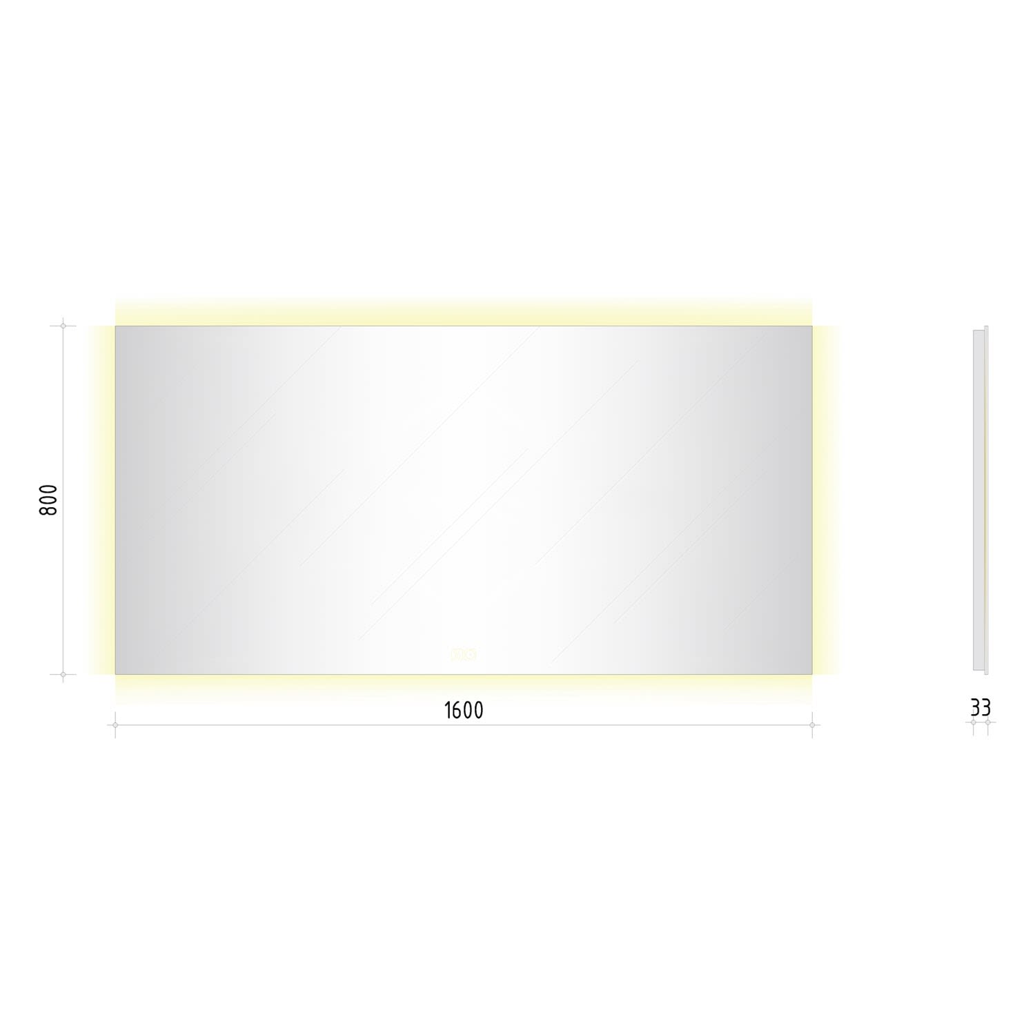 Kronenbach Night Badspiegel 160 x 80 cm mit LED-Beleuchtung und Dimmfunktion 4