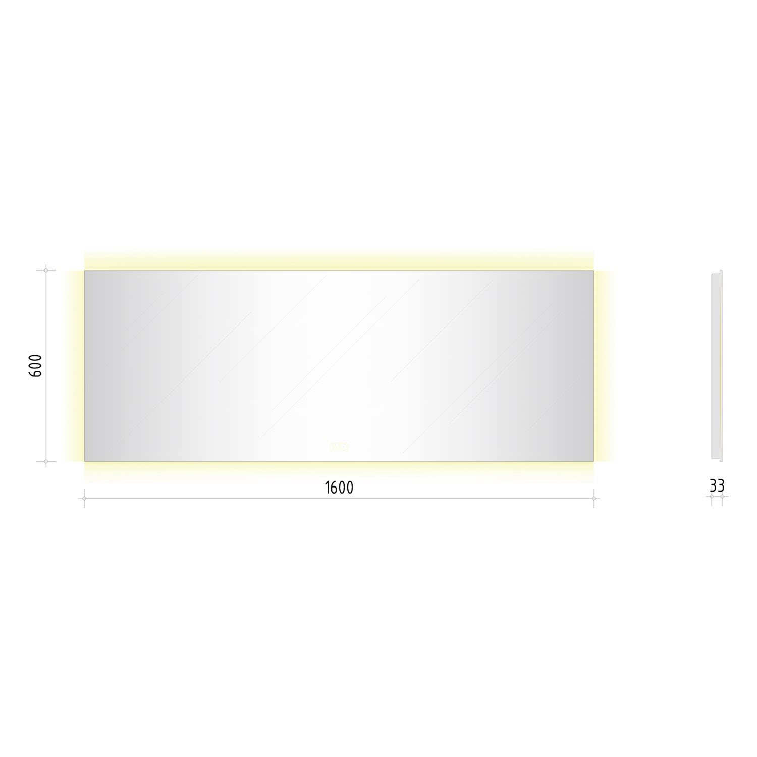 Kronenbach Night Bathroom Mirror 160 x 60 cm 4
