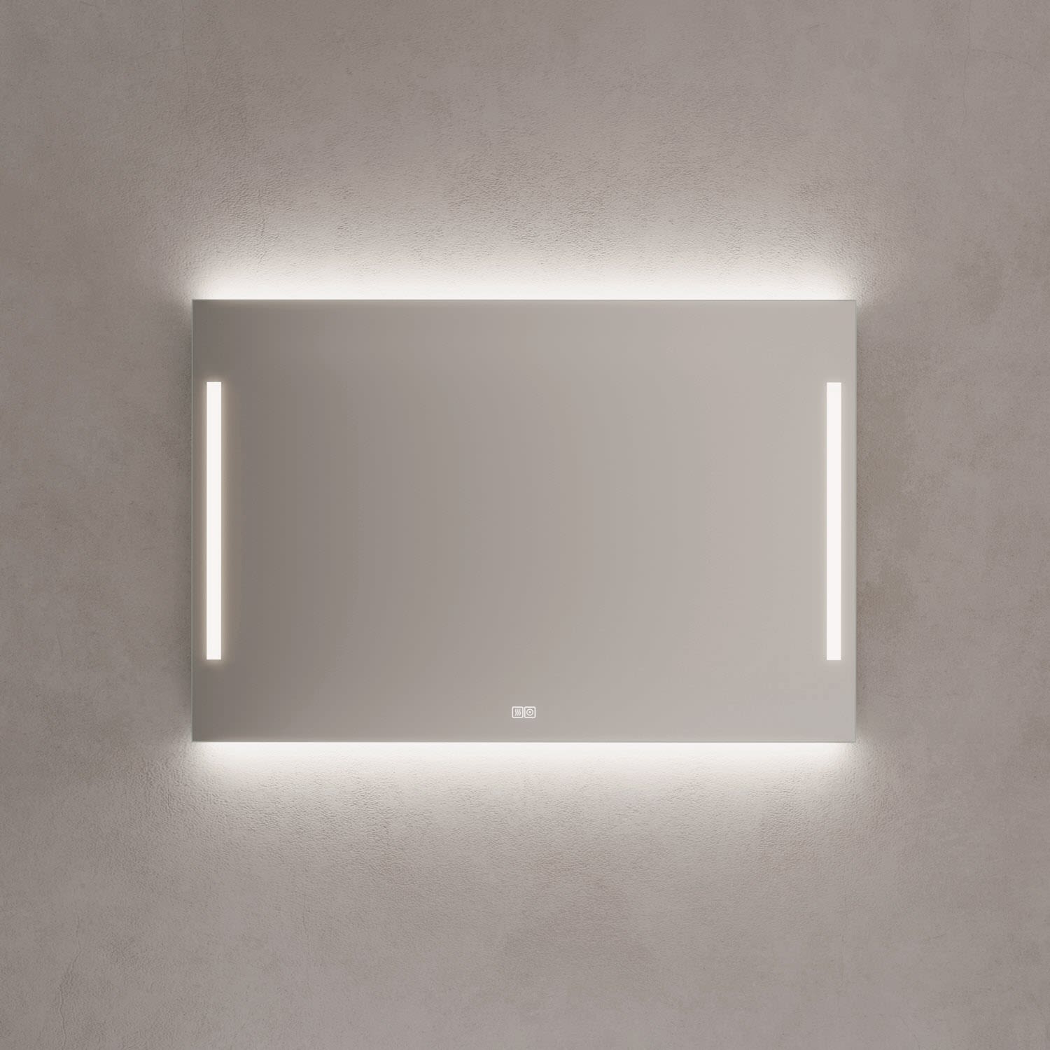 Kronenbach Sun Badspiegel 120x80 cm mit LED Beleuchtung, Spiegel, US128082KBSNLEDN