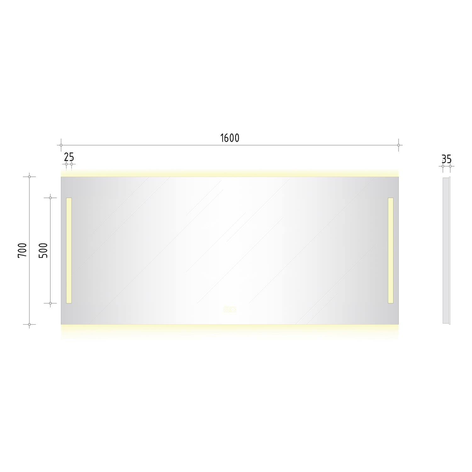 Kronenbach Sun Bathroom Mirror 160 x 70 cm 4