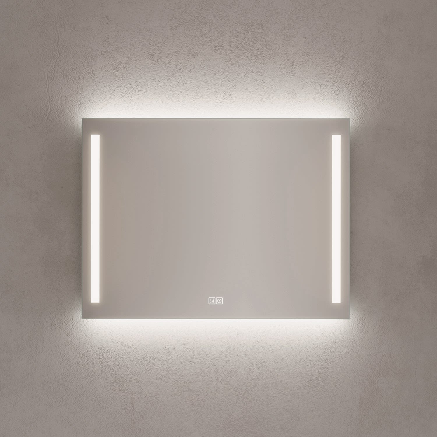 Kronenbach Sun Lichtspiegel 80 x 60 cm mit LED Seiten- und Hintergrundbeleuchtung US806082KBSNLEDN, Spiegel,
