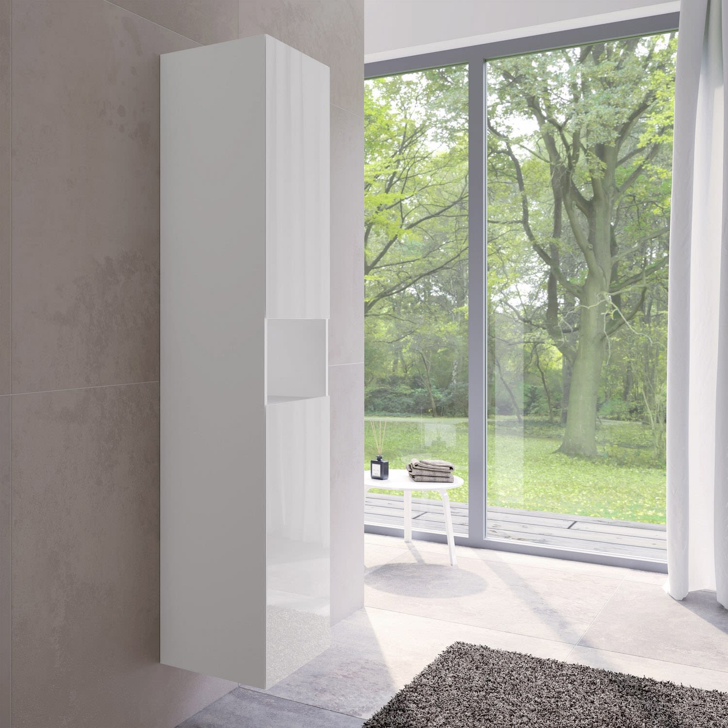 Keuco Stageline Hochschrank 40 x 180 cm, Anschlag rechts, ohne LED-Fachbeleuchtung 32831300002, Badmöbel,