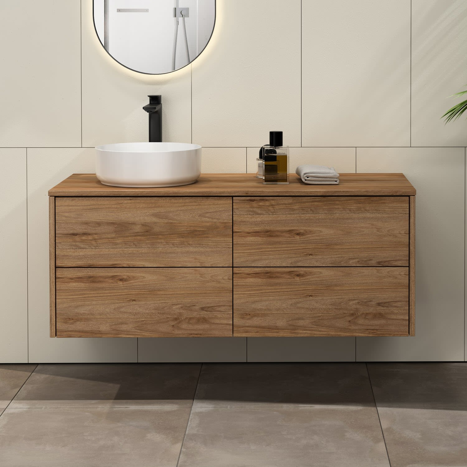 Megabad Profi Collection Megabad Art Waschtischkonsole 120 cm mit 4 Auszügen, Badmöbel, 21MF1072120I