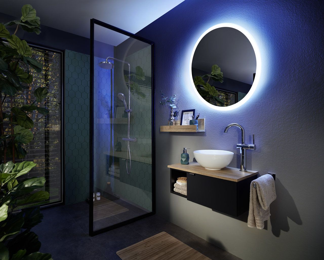 Pelipal Serie 6915 LED Functional Mirror Ø 70 cm with Touch Switch 2