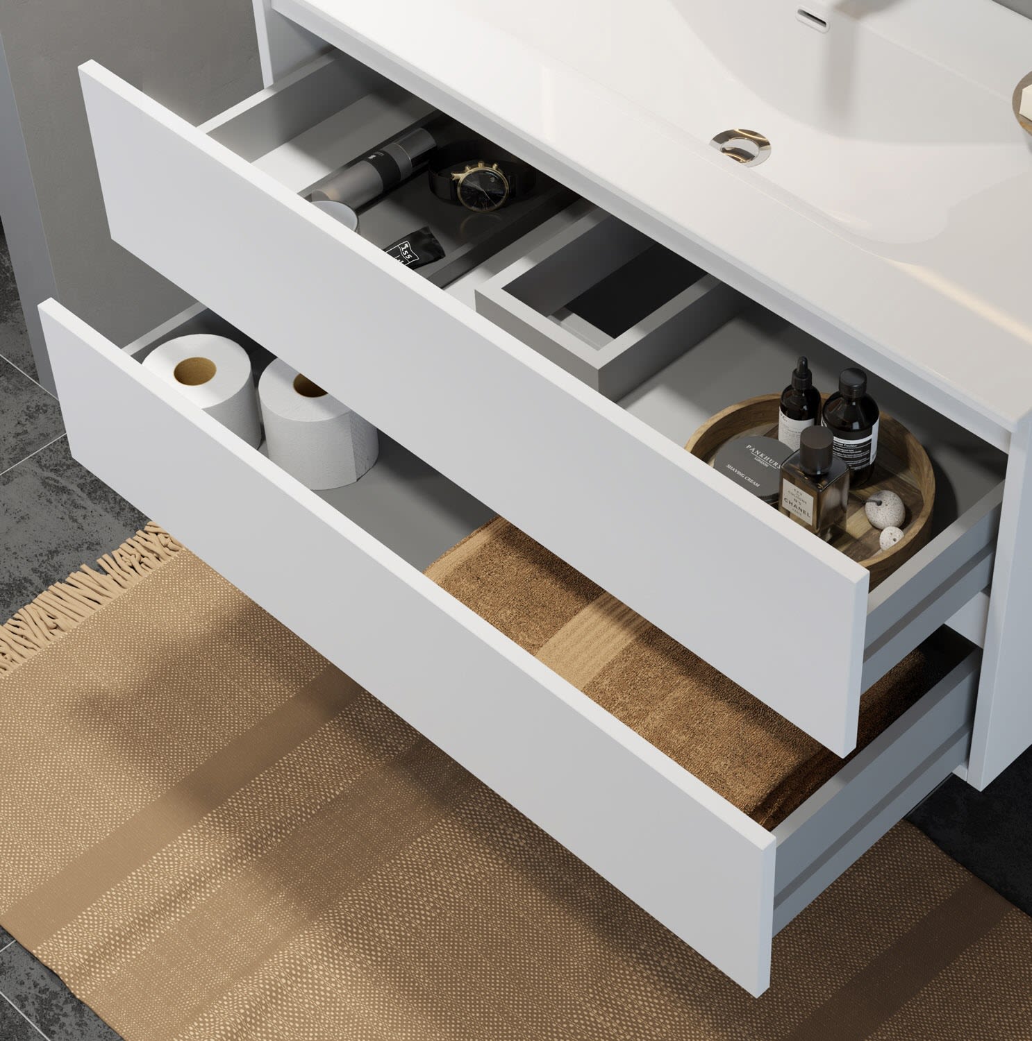 pianura Stella Waschtisch mit Unterschrank 82 cm 6