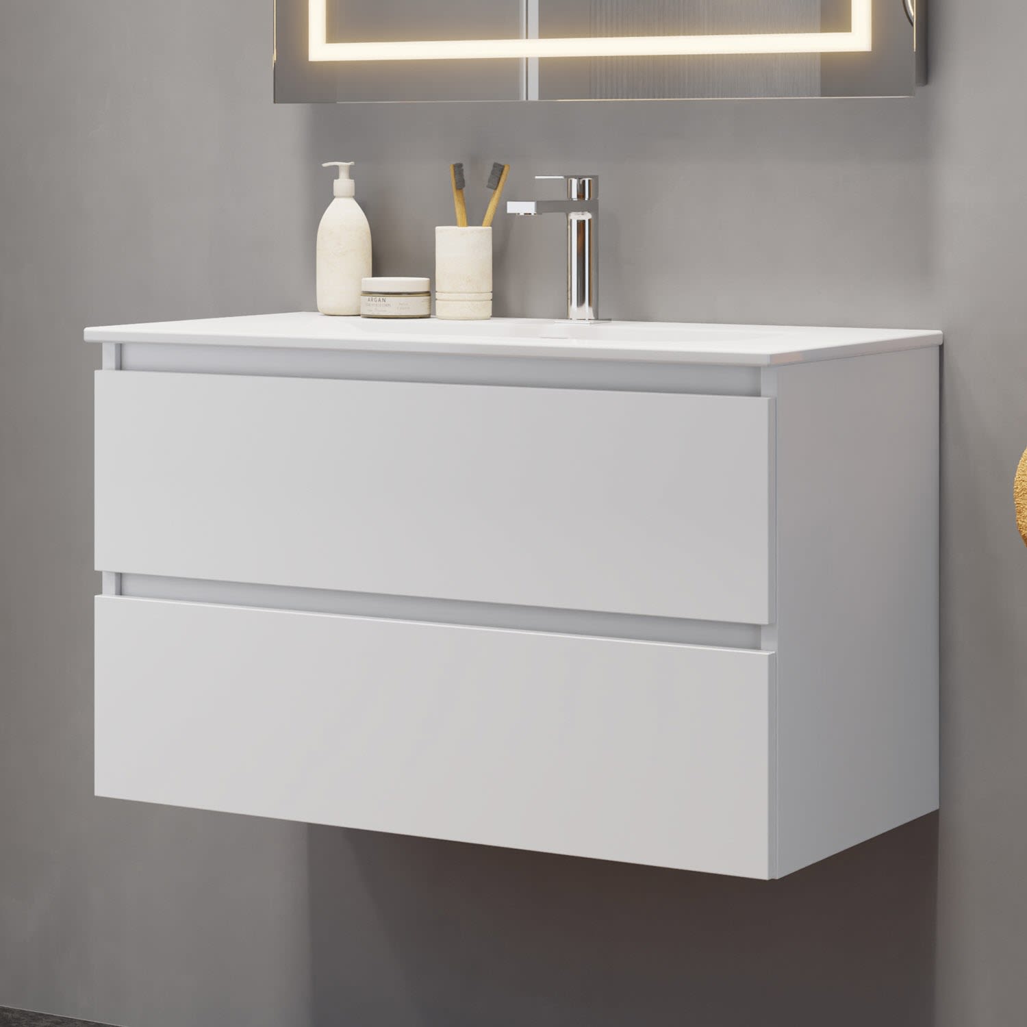 pianura Stella Waschtisch mit Unterschrank 82 cm 9