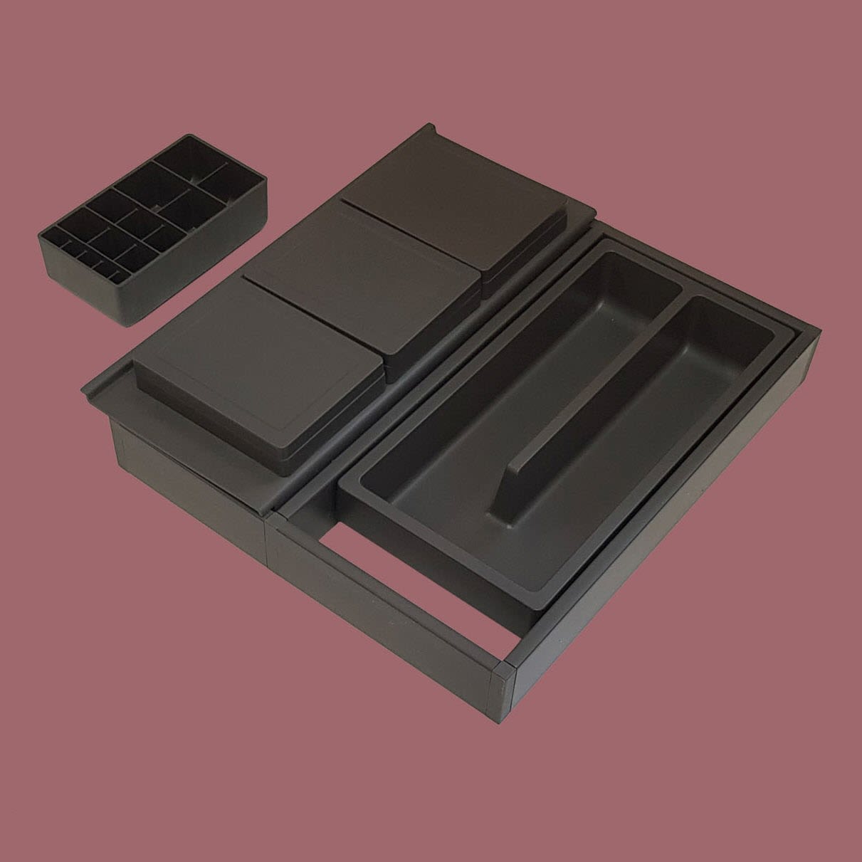progettobagno Schubladeneinrichtungsset, Accessoires, CA35S, grau