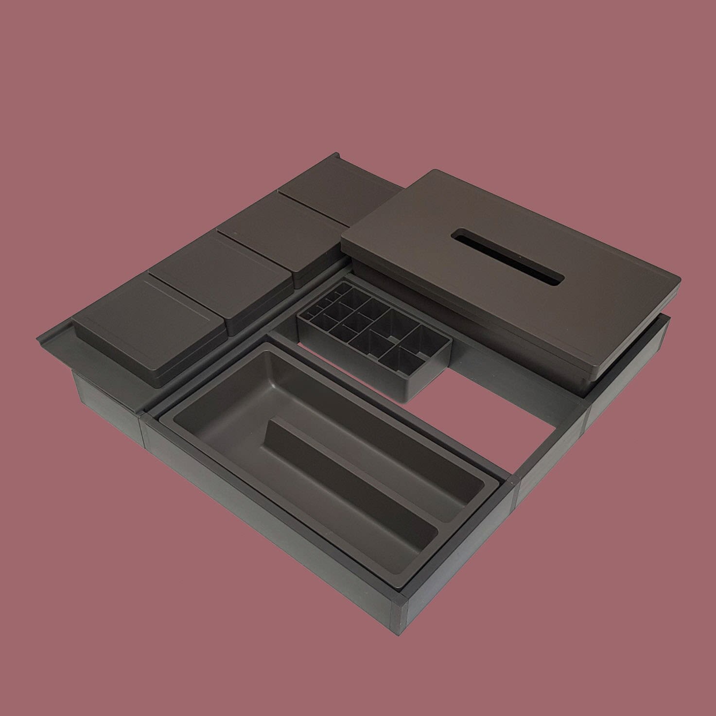 progettobagno Schubladeneinrichtungsset, Accessoires, CA45L, grau