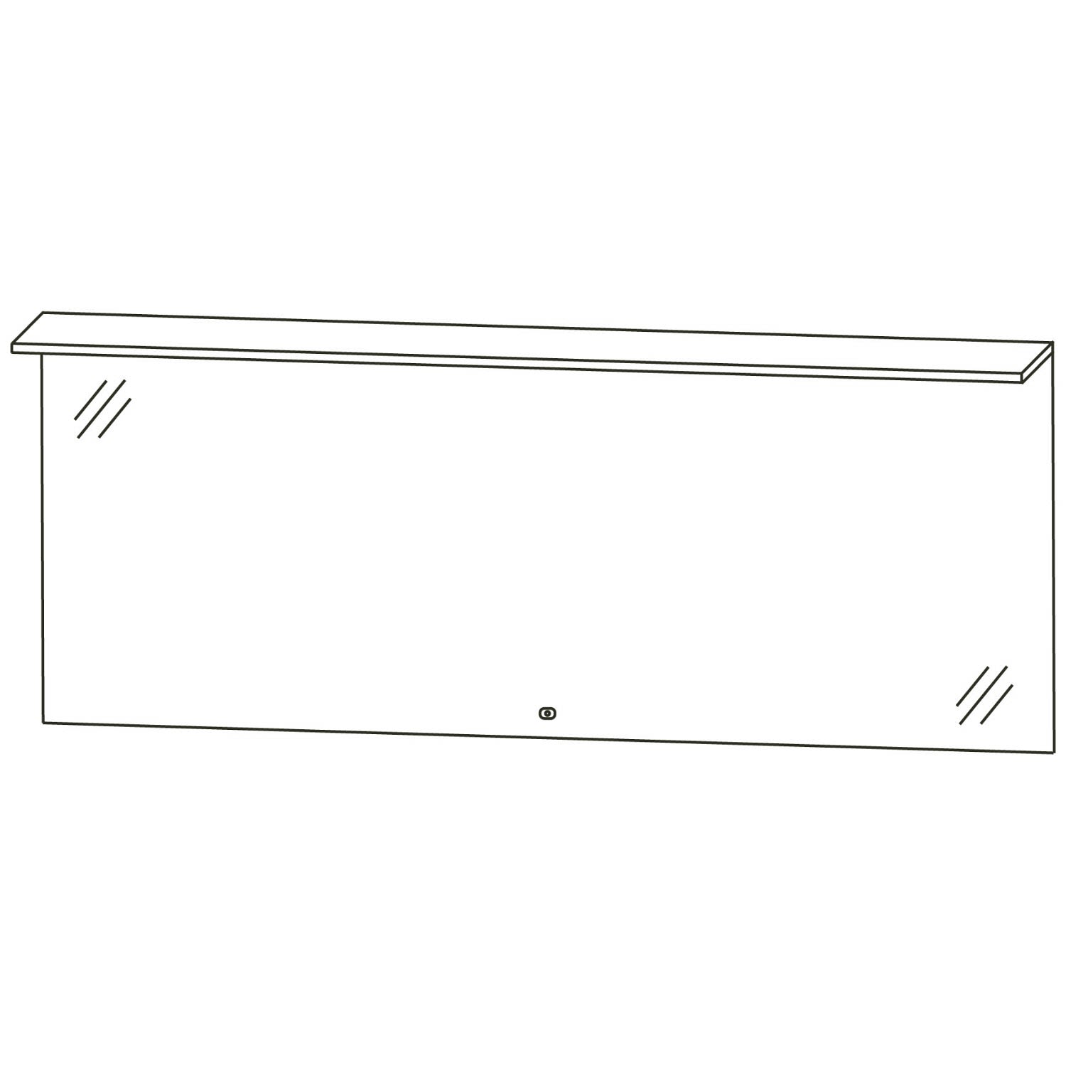 Puris b • essence Badspiegel 160 cm mit LED-Leuchte, Spiegel,