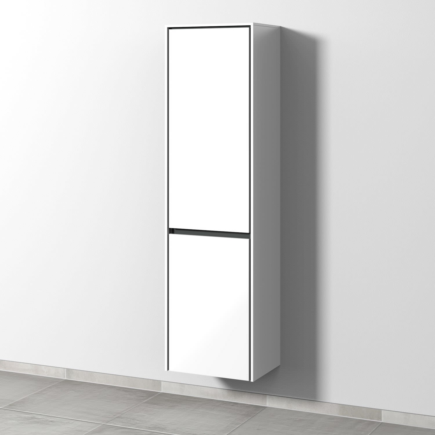 Sanipa Twiga Hochschrank 47,5 cm, 1 Wäschekippe, 1 Türe mit Türanschlag links