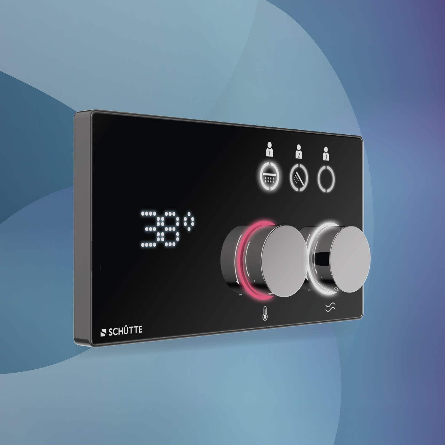 Schütte AQUADOT Digitales Duschsystem mit Smart Control, Badarmaturen, chrom/schwarz matt 60499