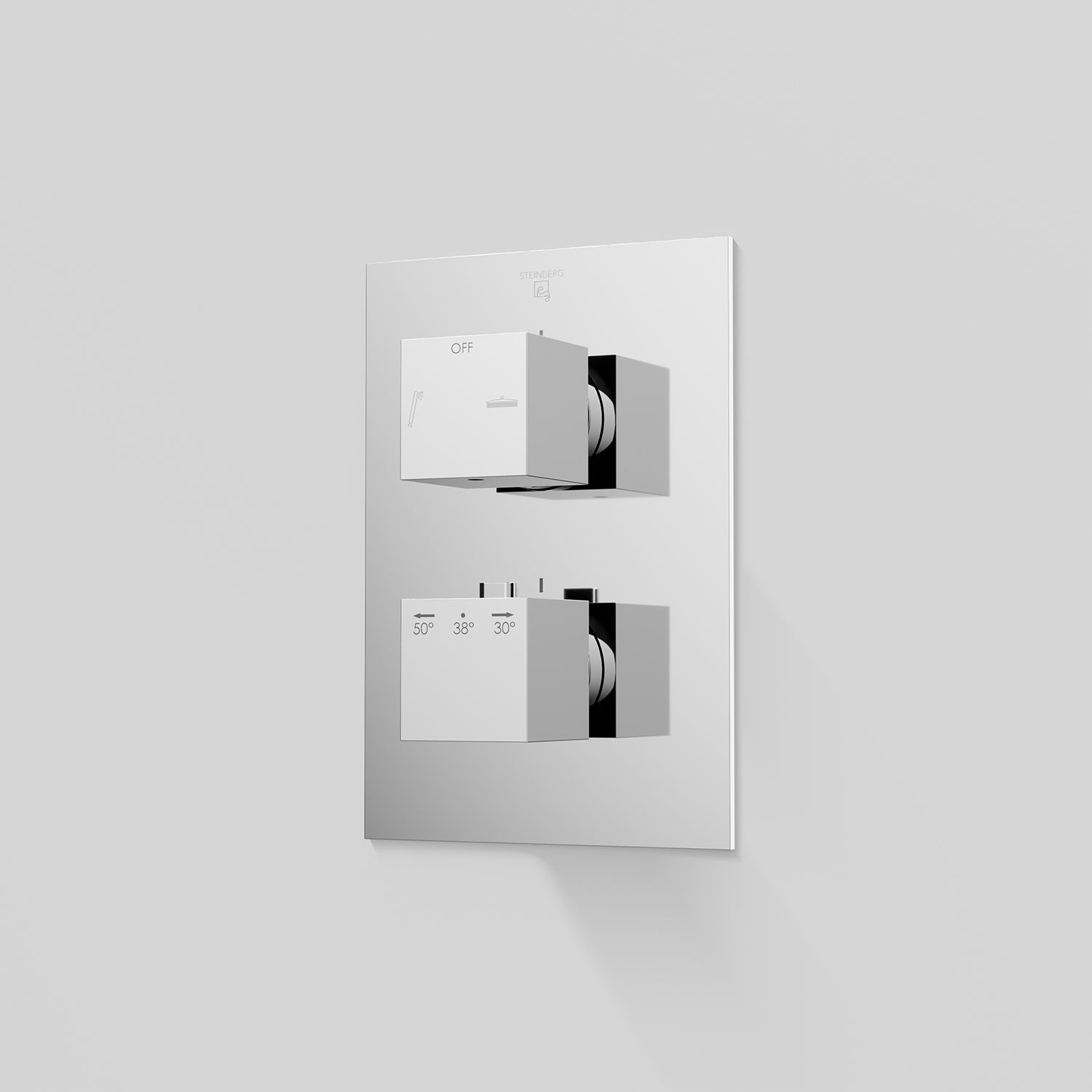 Steinberg Serie 160 Fertigmontageset zu Unterputzthermostat mit 2-Wege Umsteller 160.4133 3, Badarmaturen, chrom 160 4133 3