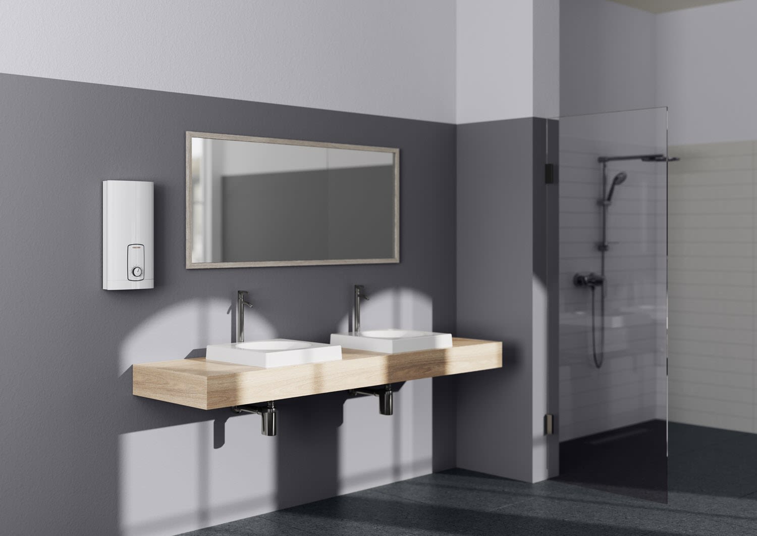 Chauffe-eau instantané électronique STIEBEL ELTRON DHB 27 ST Trend 204203 27 kW/400 V, blanc, chauffe-eau à économie d'énergie 3