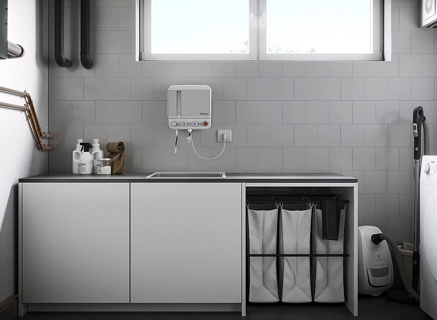 Vaillant VEK 5 L chauffe-eau bouillant 005122 2,4 kW 5 litres, 345x265x165 blanc / gris clair 3