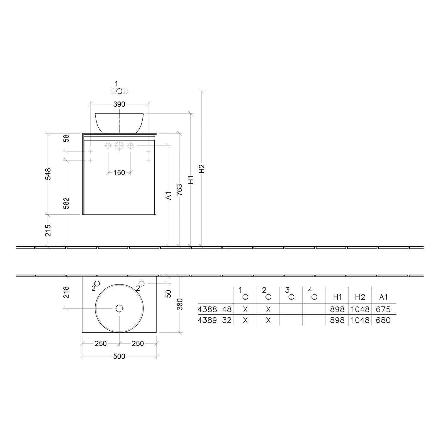 Villeroy und Boch Collaro Waschtischunterschrank C14800VR 50x54,8x38cm, Waschtisch mittig, graphite 5