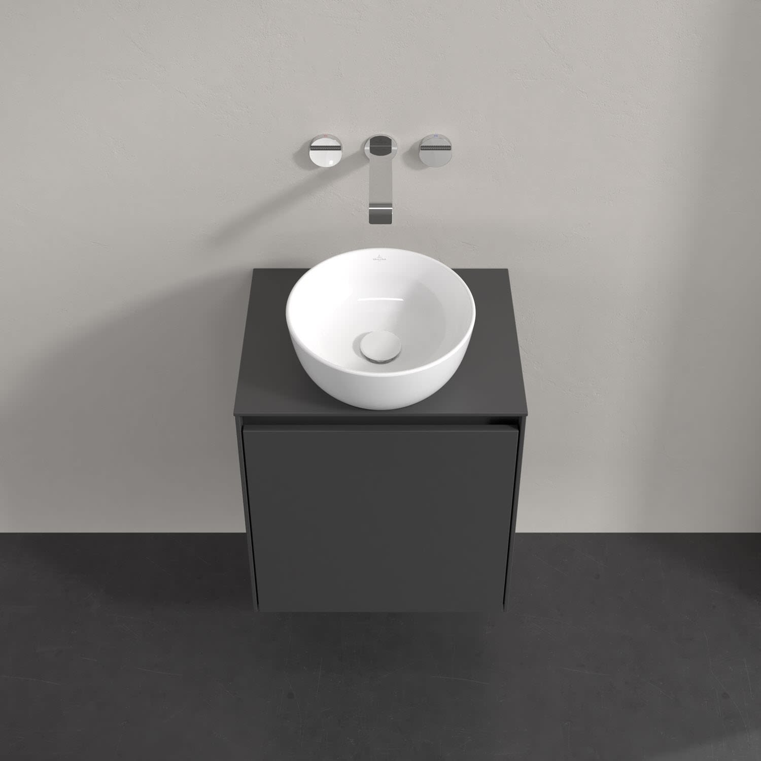 Villeroy und Boch Collaro Waschtischunterschrank C14800VR 50x54,8x38cm, Waschtisch mittig, graphite 4