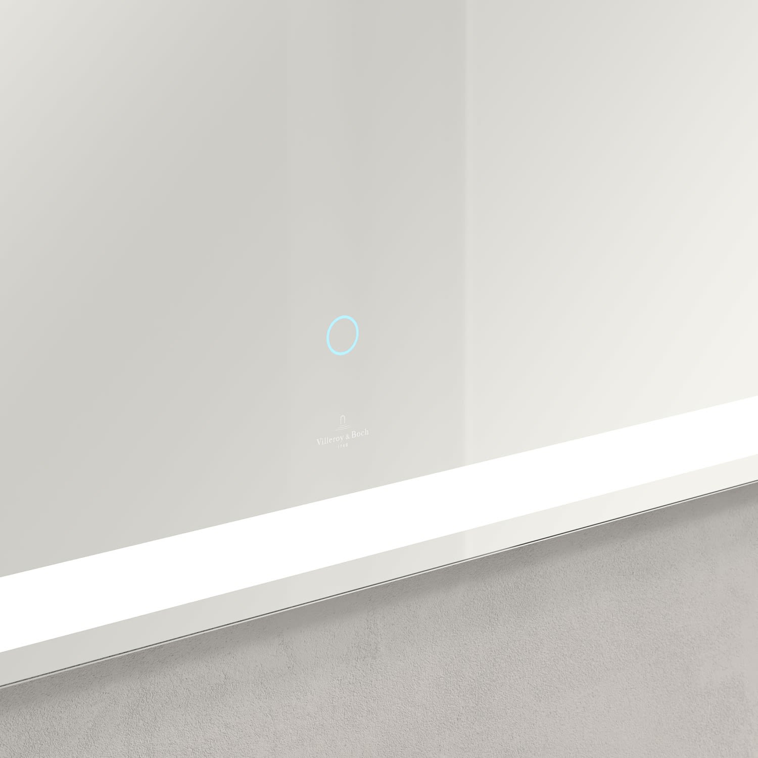 Villeroy & Boch Finero Badspiegel mit umlaufendem LED-Lichtband in den Maßen 80 x 70 cm 3