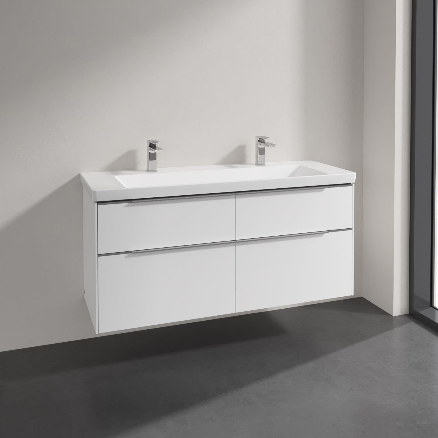 Villeroy & Boch Subway 3.0 Badmöbel-Set 130 cm, 4 Auszüge, WT für 2 Armaturen 4