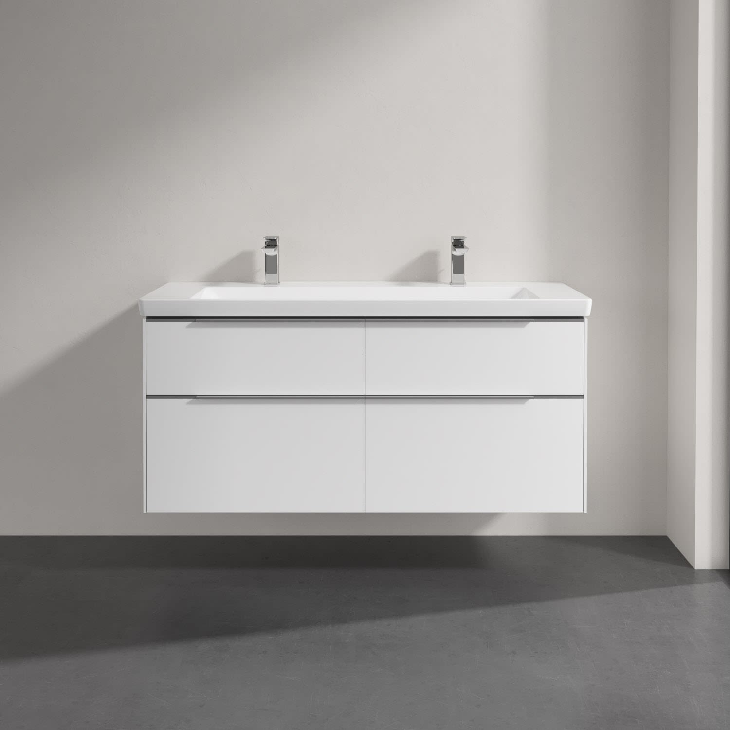 Villeroy & Boch Subway 3.0 Badmöbel-Set 130 cm, 4 Auszüge, WT für 2 Armaturen 5
