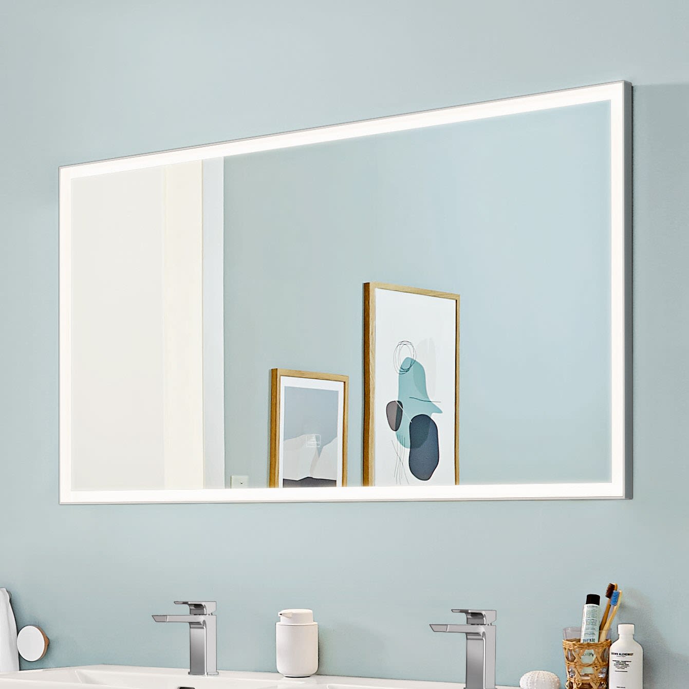 Villeroy & Boch Subway 3.0 Badspiegel LED 160x75 cm, Spiegel, weiß matt A4631600