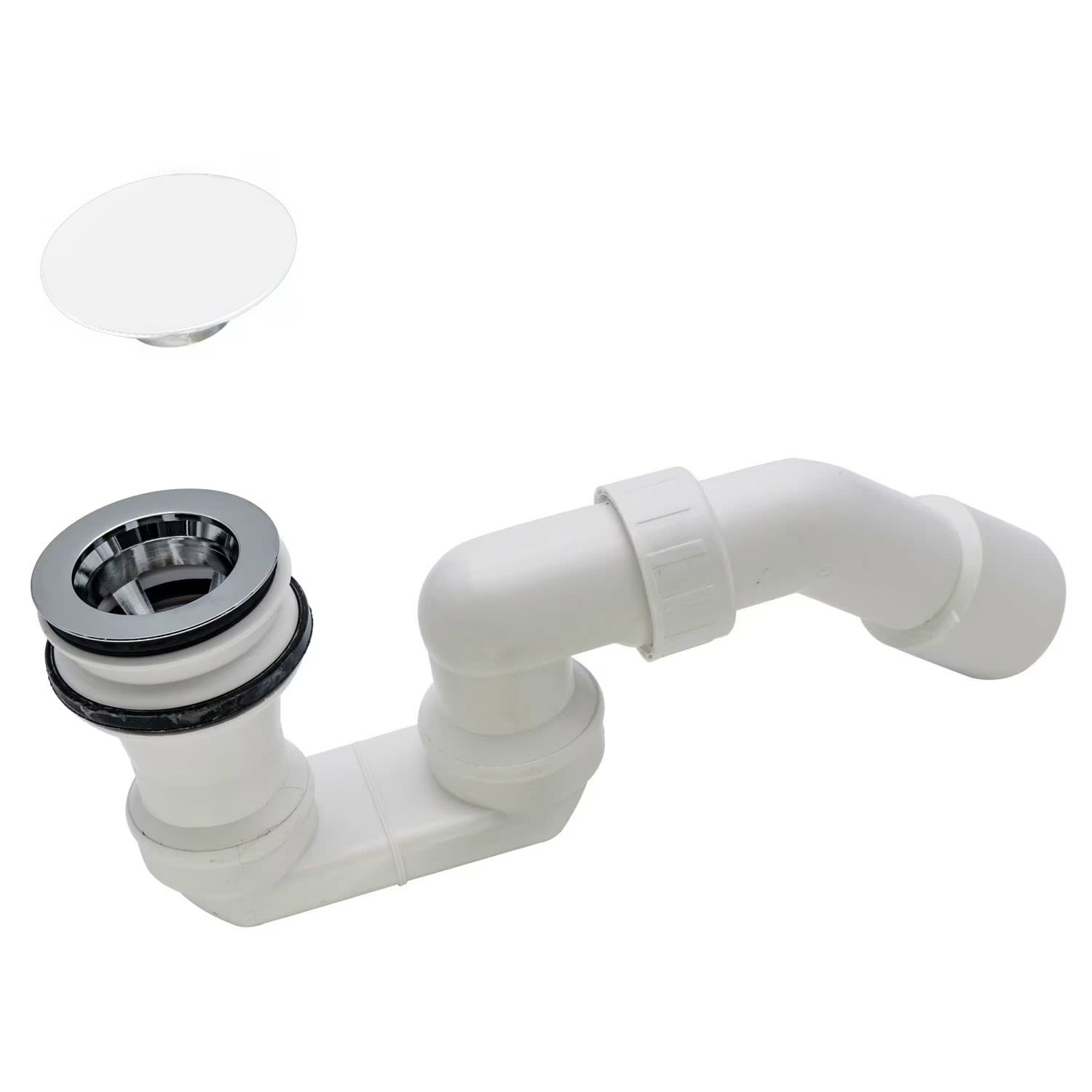 Villeroy & Boch Antheus Push-to-Open Ventil ohne Überlauffunktion U90952061, Montagezubehör, stone white U909520RW