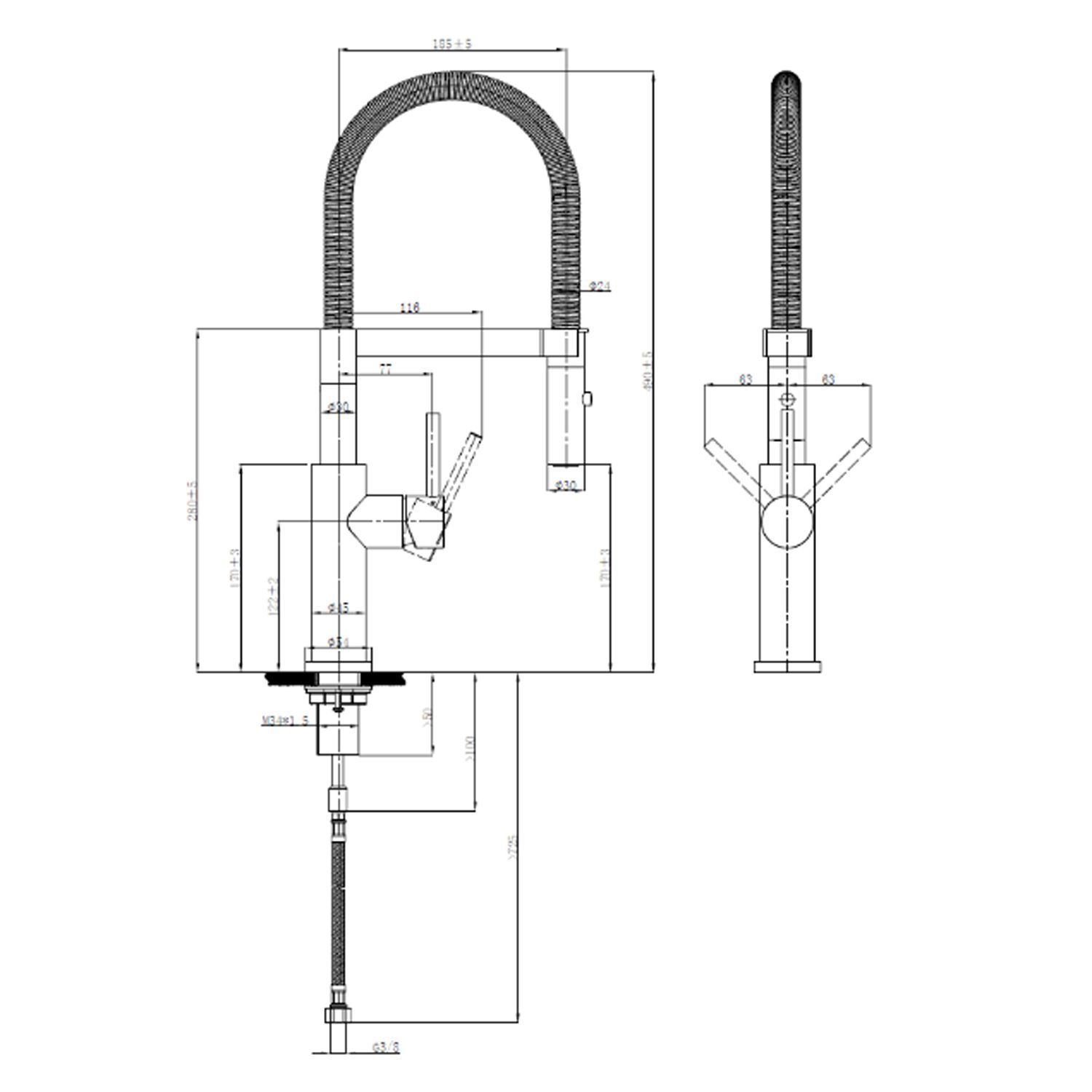 Villeroy und Boch Robinet de cuisine Villeroy & Boch Steel Expert 2.0 92800005 avec aérateur pivotant, anthracite 4