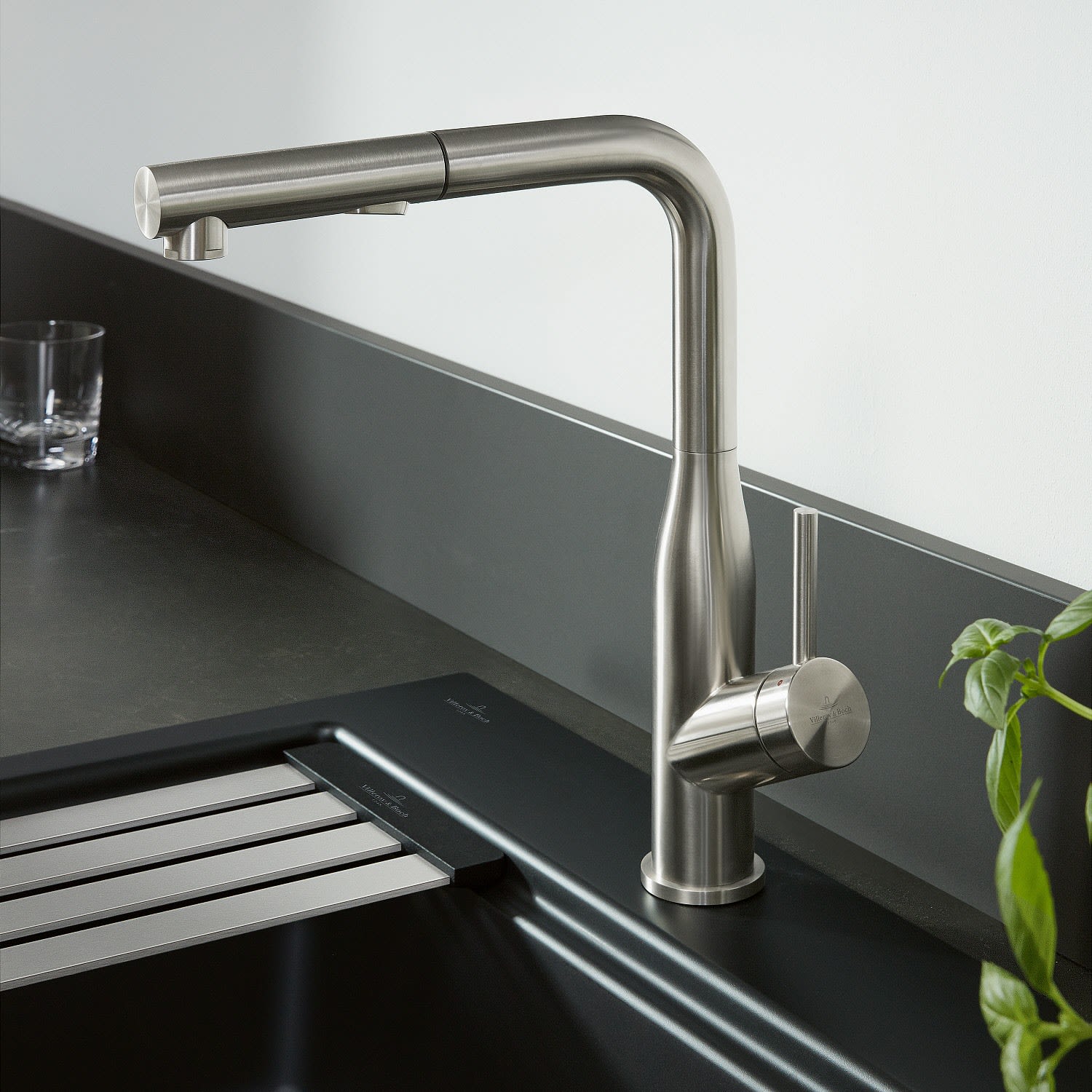 Villeroy & Boch Subway Style Shower Einhebel-Küchenarmatur 928500LC, Küchenarmaturen, edelstahl massiv, matt