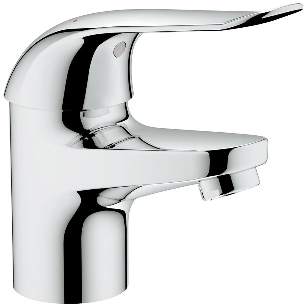 Chromowana bateria umywalkowa z widokiem z przodu, Grohe