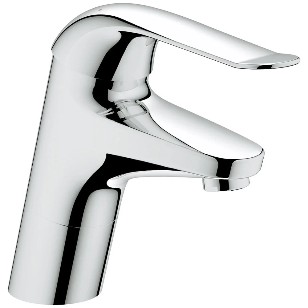 Chromowana bateria umywalkowa z widokiem z boku, Grohe